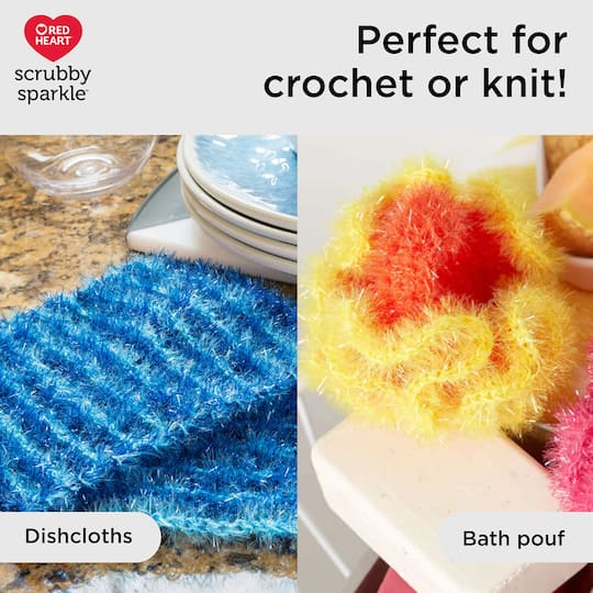 3 Pack Red Heart® Scrubby Sparkle™ Yarn